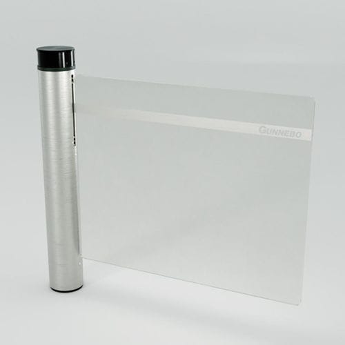 Portão de jardim em aço - GLASSTILE S DETECT - GUNNEBO ENTRANCE CONTROL - em vidro / com estrutura metálica
