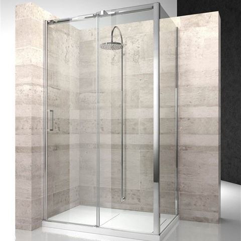 Cabine de banho em vidro - GLISS : DN+DG - VISMARAVETRO - com portas de correr / de canto / vidro transparente