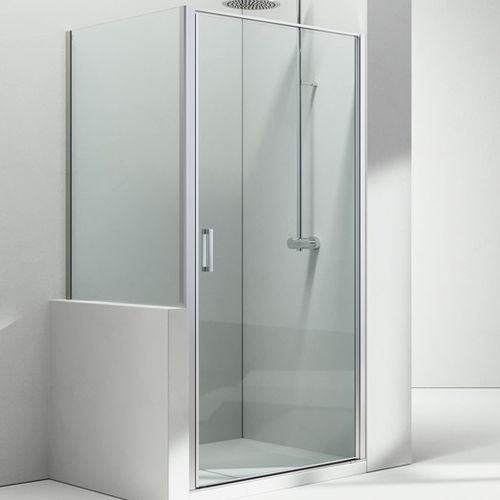 Cabine de banho em vidro - LINEA : LN+LP  - VISMARAVETRO - com porta pivotante / de canto / da linha residencial