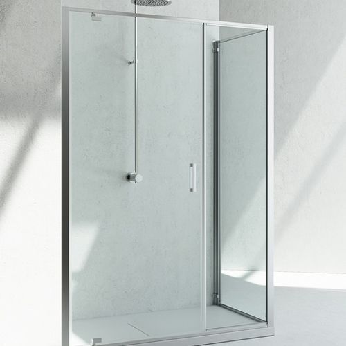 Cabine de banho em vidro - JUNIOR : G2+GF  - VISMARAVETRO - com porta pivotante / fixa / de canto