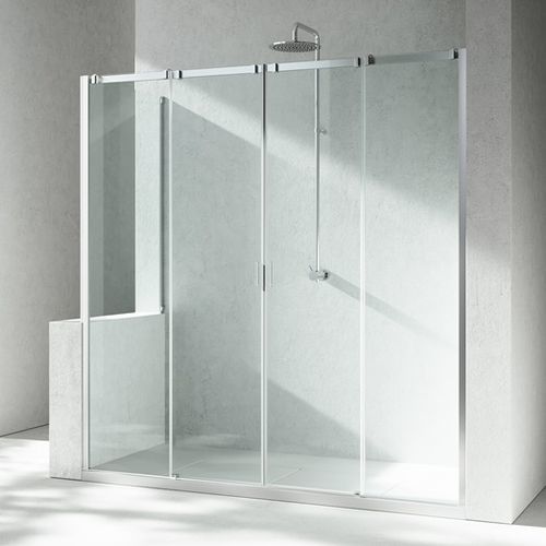 Cabine de banho em vidro - SERIE 8000 : C4+CP  - VISMARAVETRO - com portas de correr / de canto / da linha residencial