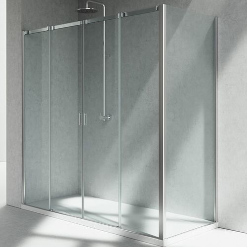 Cabine de banho em vidro - SERIE 8000 : C4+CG - VISMARAVETRO - com portas de correr / de canto / da linha residencial