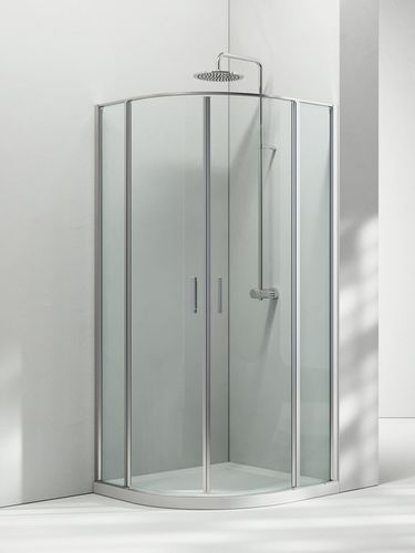 Cabine de banho em vidro - LINEA : LTX 100 - VISMARAVETRO - com porta pivotante / curva / da linha residencial
