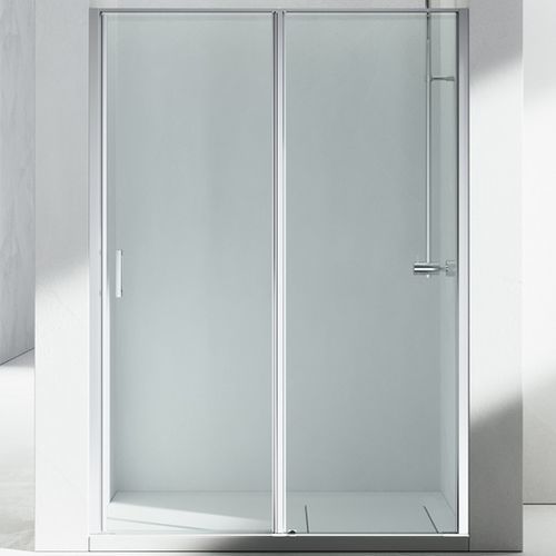 Cabine de banho em vidro - LINEA : LZ - VISMARAVETRO - com porta pivotante / frontal / da linha residencial