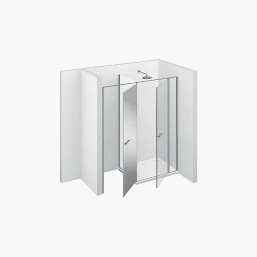 Cabine de banho multifuncional - TWIN : T41 - VISMARAVETRO - em vidro temperado / em vidro laqueado / com porta de abrir
