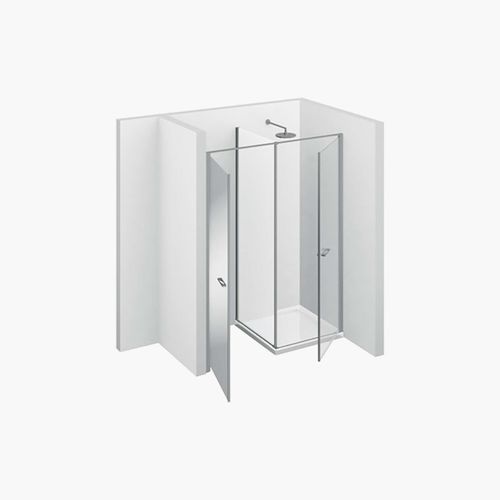Cabine de banho multifuncional - TWIN : W21 - VISMARAVETRO - em vidro temperado / em vidro laqueado / com porta de abrir
