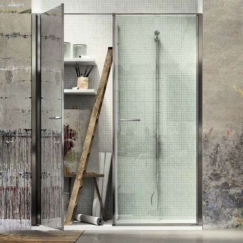 Cabine de banho em vidro - TWIN : W11  - VISMARAVETRO - com porta de abrir / frontal / vidro transparente