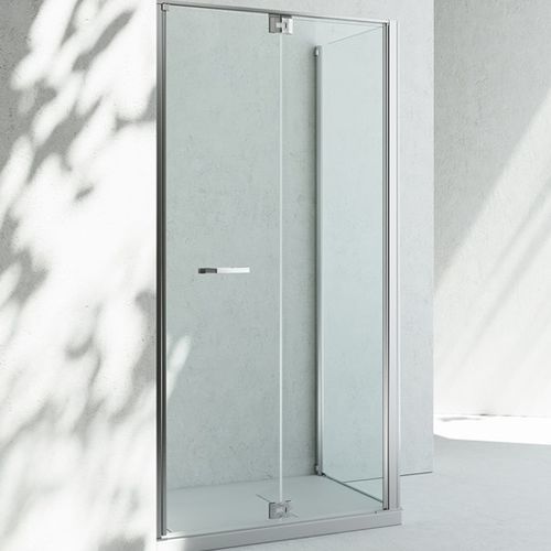 Cabine de banho em vidro - REPLAY : RN+RG  - VISMARAVETRO - em alumínio / com porta articulada / retangular