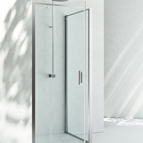 Cabine de banho em vidro - JUNIOR : GA+GF  - VISMARAVETRO - com porta pivotante / de canto / vidro transparente