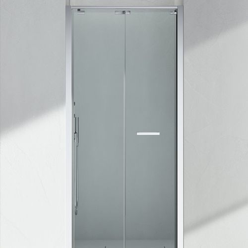 Cabine de banho em vidro - JUNIOR : GN - VISMARAVETRO - com porta articulada / frontal / vidro transparente