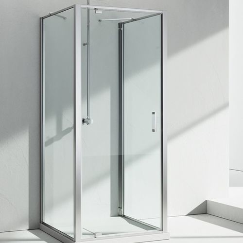 Cabine de banho em vidro - JUNIOR : GF+GA+GF  - VISMARAVETRO - com porta pivotante / retangular / vidro transparente