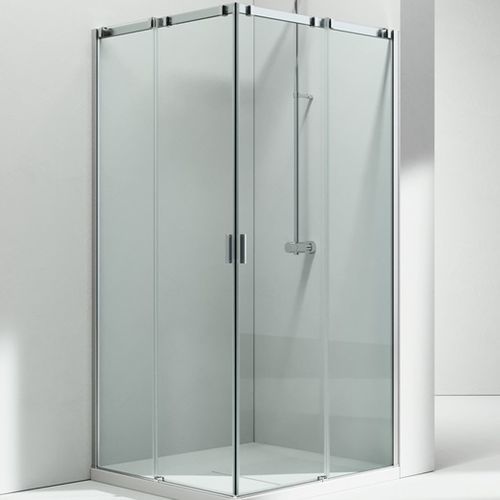 Cabine de banho em vidro - SERIE 8000 : CA+CA  - VISMARAVETRO - em alumínio / com portas de correr / de canto