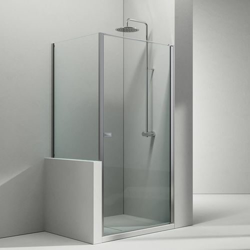 Cabine de banho em vidro - KN+KP - VISMARAVETRO - em alumínio / com porta pivotante / retangular