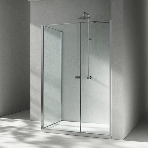 Cabine de banho em vidro - K2+KG  - VISMARAVETRO - em alumínio / com porta pivotante / fixa