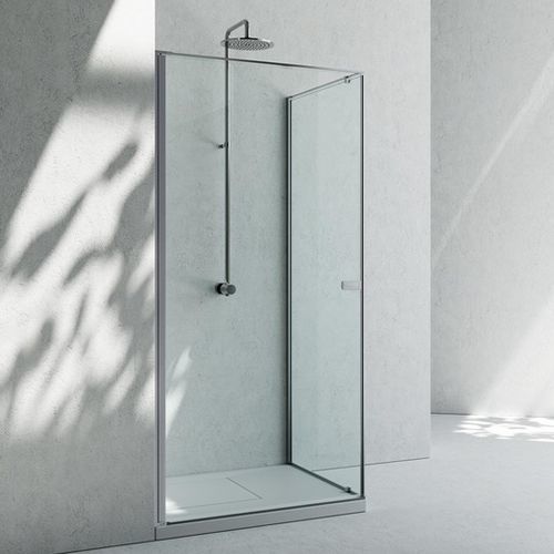 Cabine de banho em vidro - KA+KF - VISMARAVETRO - em alumínio / com porta pivotante / fixa