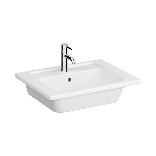 Cuba de apoio - INTEGRA  - VitrA - em cerâmica / retangular / 1 furo