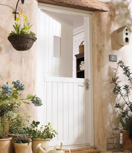 Porta para ambiente externo - REDWOOD : STABLE - JELD-WEN - em madeira / de abrir / com vidro