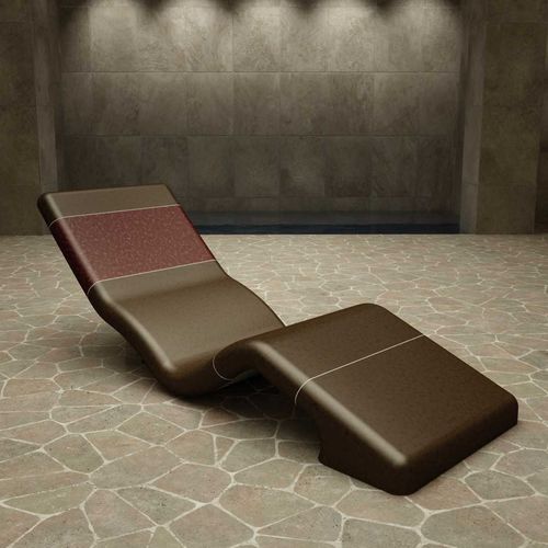 Chaise longue contemporânea - Sanoasa - wedi GmbH - em cerâmica / para banheiro / para centro de bem-estar
