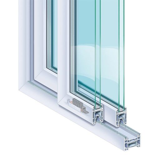 Sistema deslizante para porta - PREMILINE - KÖMMERLING - para porta de vidro