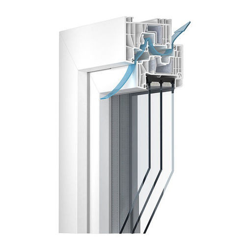 Perfil de janela em PVC-U - 88 CLIMATEC 88 - KÖMMERLING - isolante