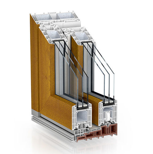 Porta para ambiente externo - PREMIDOOR 88 - KÖMMERLING - em vidro / em PVC / de correr