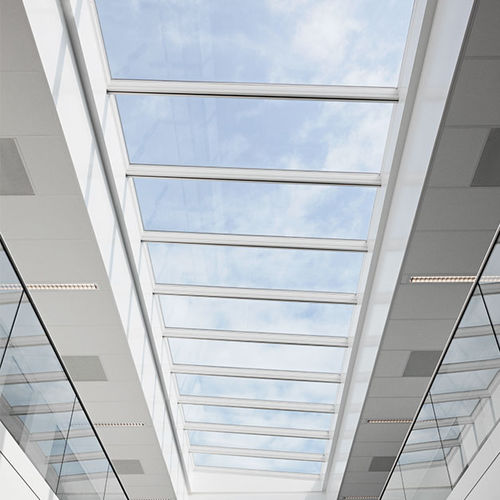 Claraboia para terraço de cobertura - LONGLIGHT 5-25° - VELUX - para telhado inclinado / de extração de fumaça / com esquadria
