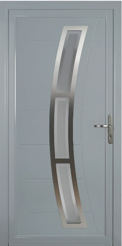 Porta de entrada - LIGNE EXCELLENCE : MADINE - TRYBA - em alumínio / de abrir / com vidro