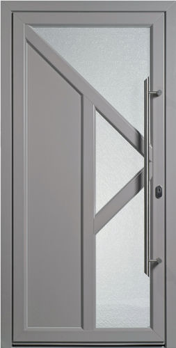 Porta de entrada - LIGNE CRÉATIVE : EPICEA - TRYBA - em PVC / de abrir / com vidro