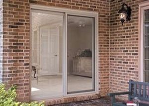 Porta de vidro de correr - THERMA-TRU DOORS - de fibra de vidro / com vidro duplo / de segurança