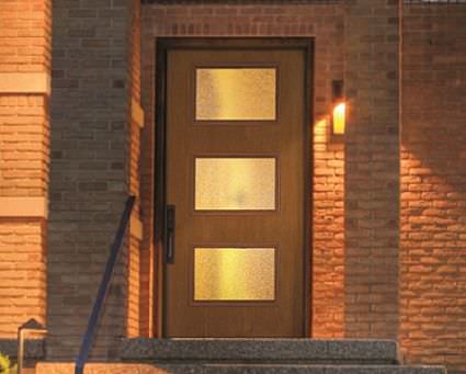 Porta de entrada - PULSE - THERMA-TRU DOORS - de fibra de vidro / de abrir / com vidro