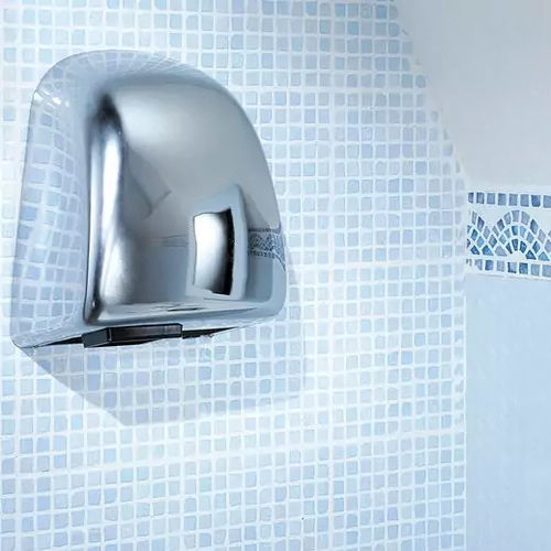 Secador de mãos automático - Pulse - AIRELEC - de parede / metálico / para banheiro