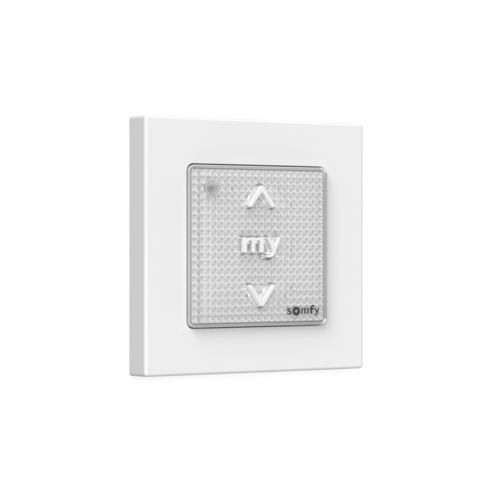 Interruptor para persiana interna - SMOOVE 1 RTS II WALL SWITCH + FRAM - SOMFY - para sistema de automação residencial / para persiana externa / com botão de pressão