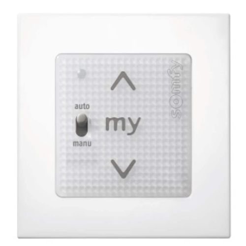 Interruptor para sistema de automação residencial - SMOOVE UNO IO WALL SWITCH + FRAME PURE - SOMFY - com botão de pressão / eletrônico / de sobrepor