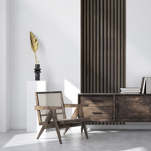 Acabamento de parede para ambiente interno - Panelio Hugo Walnut Noyer PA4880 - SOBOPLAC - de poliestireno extrudado / com efeito de madeira / para área úmida