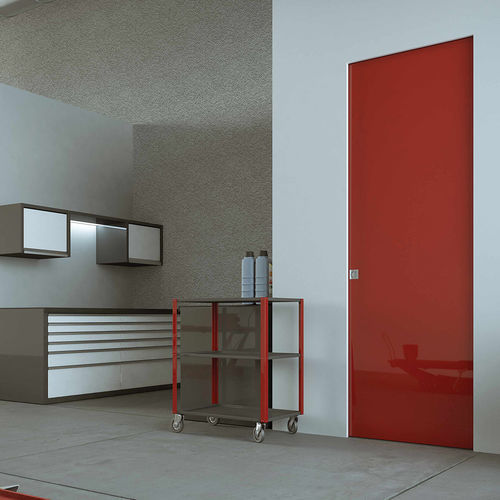 Porta interna - FLUSH-WALL FIRE - SCRIGNO - em madeira de lei / em MDF / de correr