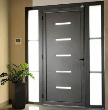 Porta de entrada - 4700 - Sepalumic - em vidro / em alumínio / de abrir