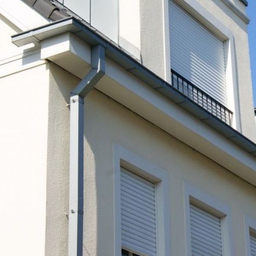 Calha pluvial em zinco-titânio - BOX  - RHEINZINK - quadrada