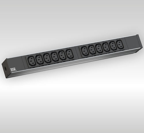 Tomada elétrica - 19" BASIC 1U CEI 60320 - BACHMANN - para equipamento informático / múltipla / de bancada