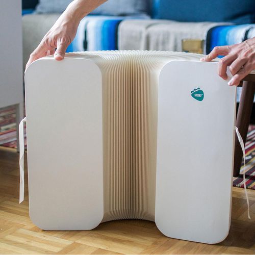 Banqueta contemporânea - STOOLY - PROCÉDÉS CHÉNEL INTERNATIONAL - em tecido / com base em cartão / com pé central