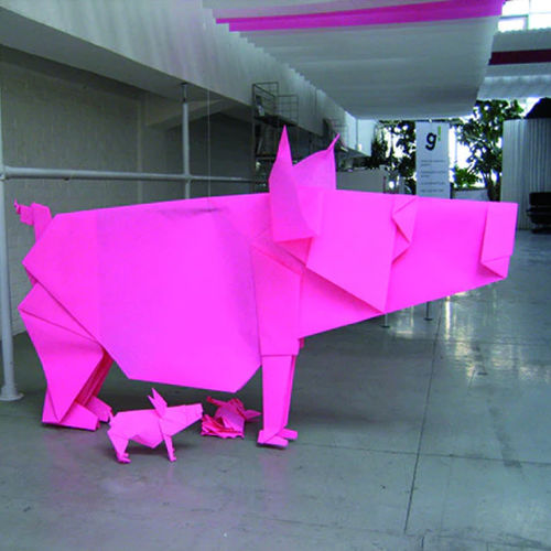 Escultura em papel - ORIGAMI - PROCÉDÉS CHÉNEL INTERNATIONAL - para edifício de uso público / da linha comercial / multicores