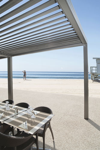 Pérgola em alumínio - WALLIS & OUTDOOR® - PROFILS SYTEMES - sob medida / da linha comercial / para bar