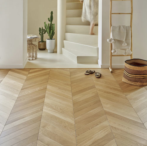 Piso estruturado - CLASSIC TOPAZE 90 - PANAGET - em carvalho / chevron / escovado
