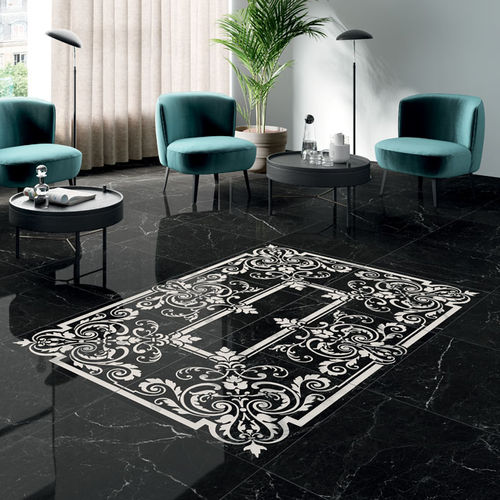 Placas de revestimento em grés porcelanato - ETERNITY : MARQUINA BLACK - Panaria ceramica - fosca / brilhante / para ambiente interno
