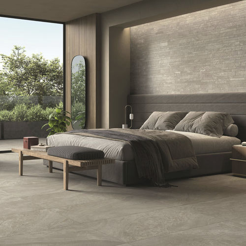 Placas de revestimento em grés porcelanato - THE PLACE : DISTRICT - Panaria ceramica - polida / com acabamento natural / estruturada