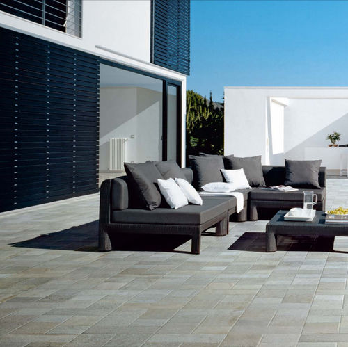 Placas de revestimento em grés porcelanato - BIOARCH : BARGE GRIGIA STRUTTURATA - Panaria ceramica - estruturada / para ambiente interno / para ambiente externo