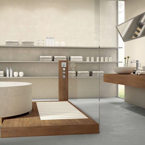 Placas de revestimento em grés porcelanato - EXPERIENCE 0.3 : BIANCO DENSO - Panaria ceramica - polida / laminada / para ambiente interno