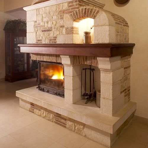 Moldura para lareira clássica - AUBEROCHE QUERCY - OCCITANIE PIERRES - em pedra