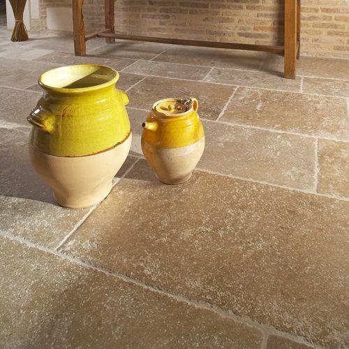 Lajota em pedra natural - AUBEROCHE SIENNE - OCCITANIE PIERRES - para ambiente interno / para cozinha / para sala