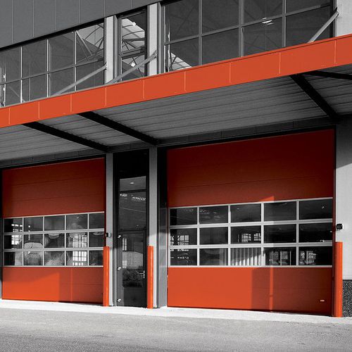 Porta industrial seccionada - Thermo - Novoferm - em chapa de aço / automática / acústica