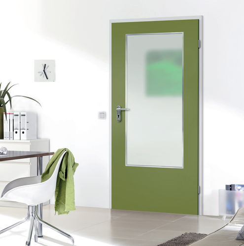 Porta interna - Super Color - Novoferm - em aço galvanizado / de abrir / contemporânea